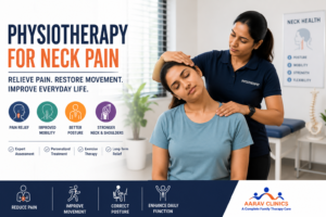 Physiotherapy for neck pain and cervical spondylosis with guided neck exercises