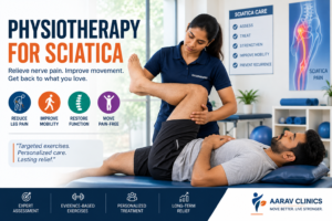 Physiotherapy for sciatica with guided exercises for leg pain